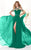 Tarik Ediz - MTE92386 Bejeweled Illusion Neckline Evening Gown In Green