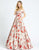Mac Duggal Evening - 48873D Floral Print Off-Shoulder Ballgown In Red and Print