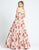 Mac Duggal Evening - 48873D Floral Print Off-Shoulder Ballgown In Red and Print