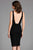 Scala - 48880 Lattice Beaded Halter Sheath Dress In Black