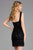 Scala - 48886 Sequined and Beaded Scoop Fitted Dress In Black
