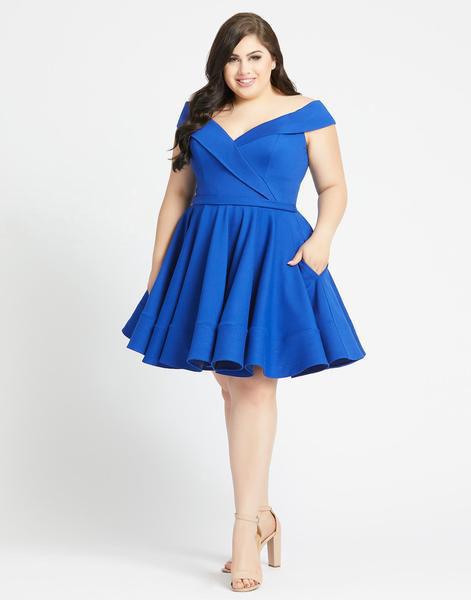 Mac Duggal Fabulouss - 48887F Off-Shoulder Sweetheart Cocktail Dress In Blue