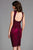 Scala - 48890 Scoop Cutout Back Ornate Sheath Dress In Pink