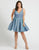 Mac Duggal Fabulouss - 48891F Glittery V-Neck and Back Cocktail Dress In Blue and Silver