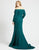 Mac Duggal Fabulouss - 48893F Off-Shoulder Long Sleeves Trumpet Gown In Green