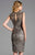 Scala - 48897ML Fully Sequined Jewel Neck Fitted Dress In Silver