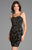Scala - 48902 Fitted Sequined Sweetheart Cocktail Dress In Black