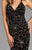 Scala - 48910 Sequined V-Neck Fitted Cocktail Dress In Black