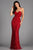 Scala - 48912 Fully Sequined Sweetheart Sheath Dress In Red