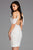 Scala - 48921 Cold Shoulders Beaded and Sequin Cocktail Dress In White