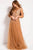 48928 Long Sleeve Embellished Tulle Prom Gown