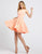 Ieena Duggal - 48928I Sleeveless Jewel Neck A-Line Dress In Orange