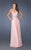 La Femme - Classy Strapless Sweetheart Dress with Bejeweled Belt 19931 In Pink