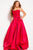 48941 Strapless Ribbon Accented Ballgown