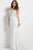 48947 Embellished Deep V-neck Dress