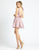 Mac Duggal Evening - 48952D Ruffle Ornate Shirred Cocktail Dress In Pink