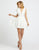 Mac Duggal Evening - 48952D Ruffle Ornate Shirred Cocktail Dress In White