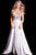 48970 Multi-Colored Beaded Chiffon A-line Dress