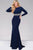Jersey Fitted Long Sleeve Prom Dress 48979