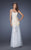 GiGi Prom - 19963 Appliqued Lace Trumpet Gown in White and Neutral