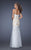GiGi Prom - 19963 Appliqued Lace Trumpet Gown in White and Neutral