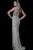 49149 Sequined Lace Illusion Bateau Sheath Dress