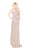 Mac Duggal Flash - 4918L Sequined Asymmetric Sheath Dress With Train in Pink