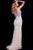 49215 Crystal Embellished Deep V-neck Dress