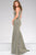 Elegant Asymmetrical Halter Neck Trumpet Silhouette Dress 49218