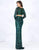 Cassandra Stone - 4925A Two Piece Bedazzled Long Sleeve Fitted Dress In Green