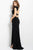 49267 Ornate High Asymmetrical Neck Gown