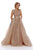 Shail K - 49301 Embellished Sheer Belted Evening Gown