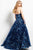 49315 Floral Embroidered Strapless Gown