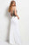 49387 Floral Motif Jeweled Gown