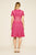 Tadashi Shoji - Short Sleeves Jewel Laced Dress In Pink