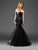 Clarisse - 4950 Strapless Sequined Mermaid Dress in Black