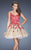 La Femme - Lace Applique Ballerina Skirted Party Dress 20339 In Pink