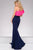 JVN49532 Color Block Asymmetrical Two-Piece Mermaid Gown