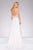 Lace Bodice with Beaded Halter Chiffon  Dress  49553