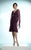 Daymor Couture - 817 V-neck Sheer A-line Dress in Purple
