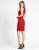 Mac Duggal Evening - 4959D Beaded Halter Neck Sheath Dress In Red
