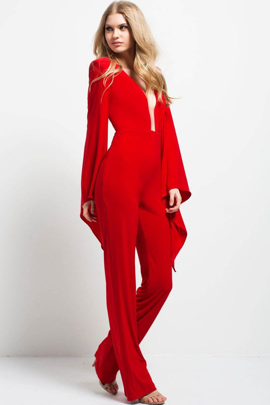 49603 Plunging V-neck Jumpsuit