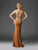 Clarisse - 4962 Sleeveless Halter Sheath Dress in Brown