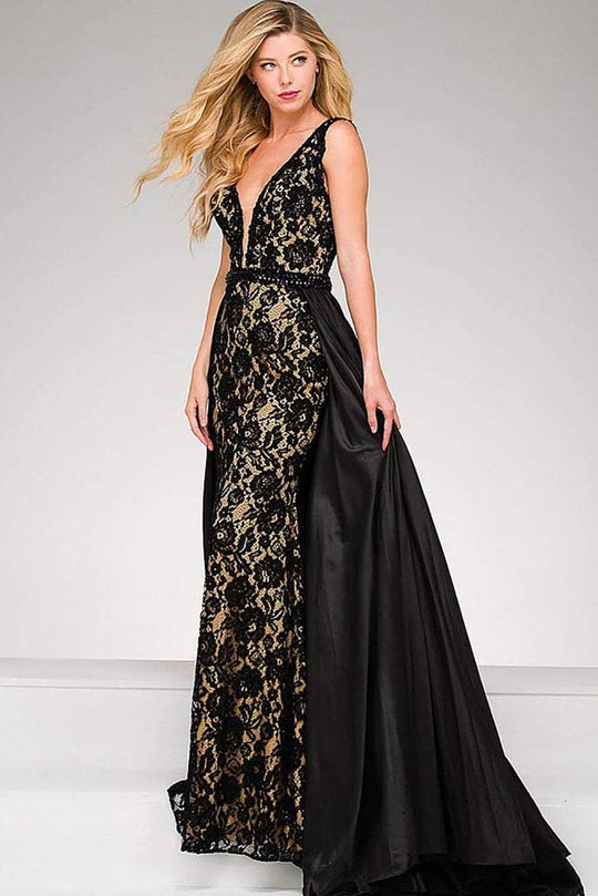 Sleeveless Beaded Lace Pageant Dress 49639