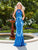 Clarisse - 4963 Halter Neck Embellished Fitted Gown in Blue