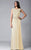 Feriani Couture - 18402 Embellished Cap Sleeve Column Gown In Yellow