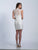 Dave & Johnny - A4968 High Halter Lace Cocktail Dress in White