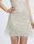 Mac Duggal Evening - 4971D Beaded Fringe Plunging V-neck Sheath Dress In Neutral and Silver