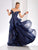 Clarisse Couture - 4976 Off the Shoulder Sequined Evening Gown in Blue