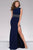 Fitted High Neck Jersey Prom Dress 49790